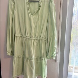 Light Green Long Sleeve Dress